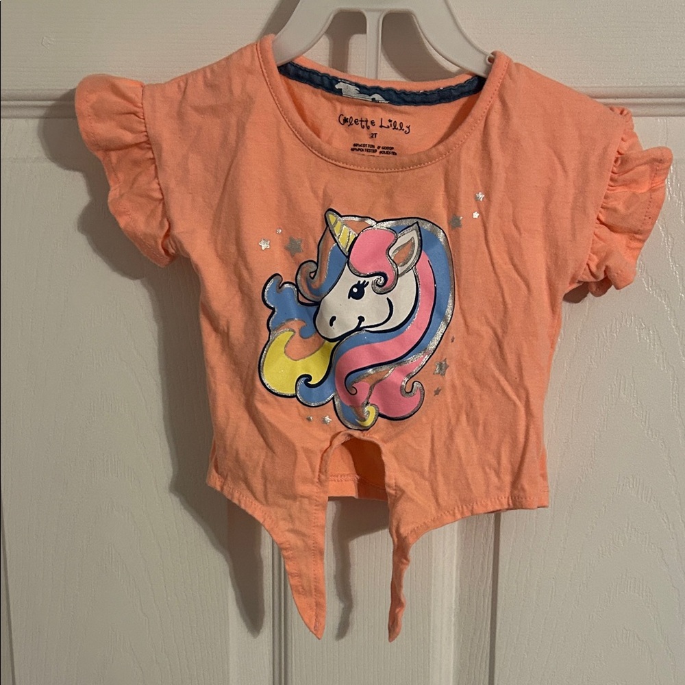 OshKosh B'gosh Orange Unicorn Tee